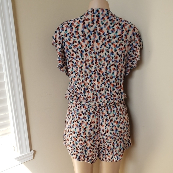 OLIVACEOUS Floral Button Front Romper - Picture 3 of 7